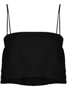 Faithfull the Brand haut crop Sansa en lin - Noir