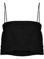 Faithfull the Brand haut crop Sansa en lin - Noir