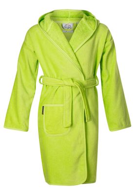Capuchon kinderbadjas limegroen - katoen - Badrock kids