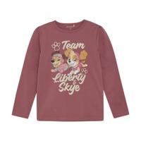 Minymo Meisjes t-shirt LS - Deco roze - thumbnail