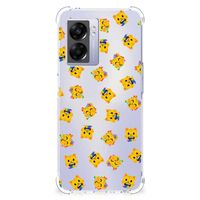 Doorzichtige Silicone Hoesje voor OPPO A77 5G | A57 5G Katten Emojis - thumbnail