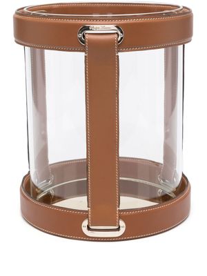 Ralph Lauren Home Riley glass small hurricane - Marron