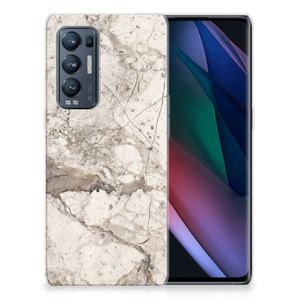 OPPO Find X3 Neo TPU Siliconen Hoesje Marmer Beige