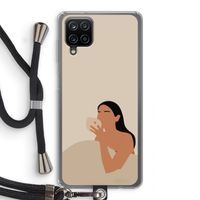 Fresh coffee: Samsung Galaxy A12 Transparant Hoesje met koord