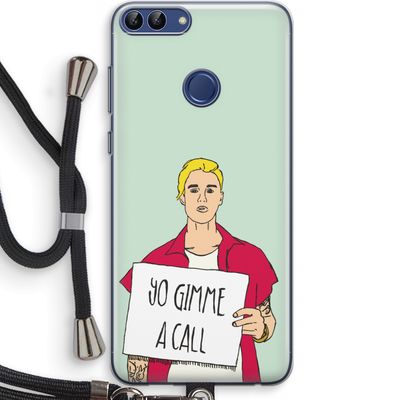 Gimme a call: Huawei P Smart (2018) Transparant Hoesje met koord
