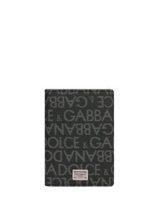 Dolce & Gabbana porte-cartes à plaque logo en jacquard - Noir