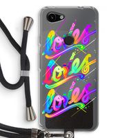 Loves: Pixel 3a Transparant Hoesje met koord