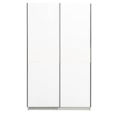 Schuifdeurkast Genua - wit - 204x122x60 cm - Leen Bakker