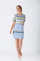 Hajo nachthemd blauw en strepen