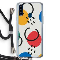 Illustratieve pop 3: Samsung Galaxy A20s Transparant Hoesje met koord