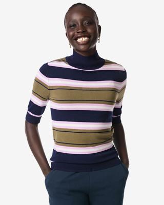 HEMA Damestrui Lily fijngebreid strepen multi (multi)