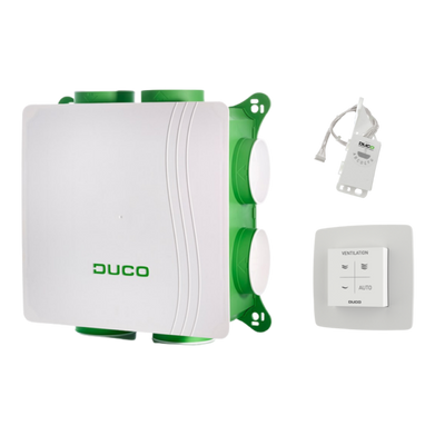 Ducobox Silent All-in-one Rh & Bd - Vocht Boxsensor + Bedieningsschakelaar Rf Batterij (0000-4639)