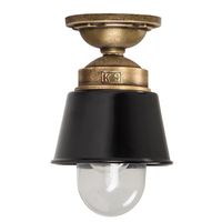 Kostas Brass Plafondlamp Zwart Brons en aluminium E27 Glas - thumbnail