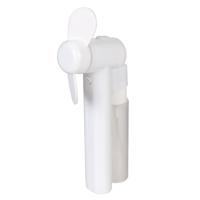 Hand ventilator met water verdamper - wit - 19 cm - Verkoeling - Op batterijen