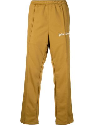 Palm Angels pantalon droit à logo imprimé - Marron