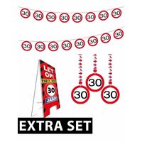 30 jaar stopbord versiering set extra - thumbnail