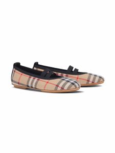 Burberry Kids ballerines à motif Vintage Check - Tons neutres