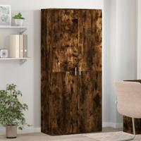Schoenenkast 80x39x178 cm bewerkt hout gerookt eikenkleurig