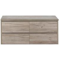 Dante Badmeubelset 120 cm - 4 Laden Craft Oak - Wastafelbovenblad