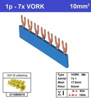 SEP Verdeelkam 1f Vork 7p 18mm blauw F01007B06