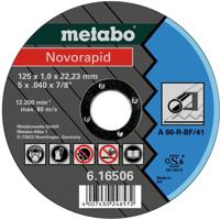 Metabo 616506000 Doorslijpschijf recht 125 mm 25 stuk(s) Blik, Profiel