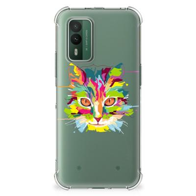 Nokia XR21 Stevig | Bumper Hoesje | Cat Color