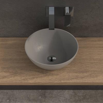 Opbouw Waskom Ideavit Solidthin 39x14,5 cm Solid Surface Mat Lichtgrijs Ideavit