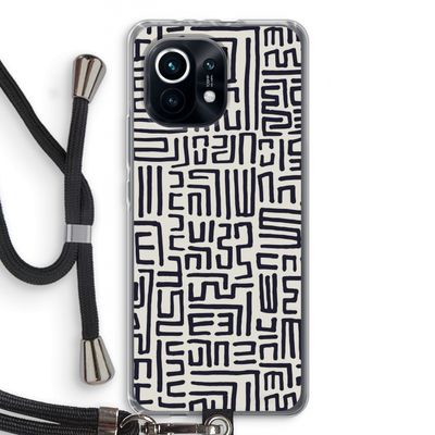Moroccan Print: Xiaomi Mi 11 Transparant Hoesje met koord