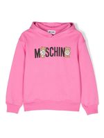 Moschino Kids hoodie à logo Teddy Bear imprimé - Rose - thumbnail