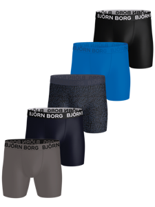 5-Pack - Performance - heren boxershort - Zwart sport heren ondergoed - Sneldrogend microfiber