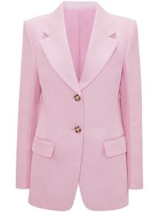 Victoria Beckham blazer en coton à simple boutonnage - Rose