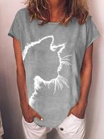 Women's Cat Print Tee