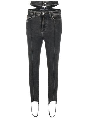 ANDREĀDAMO jean fuseau à coupe skinny - Noir