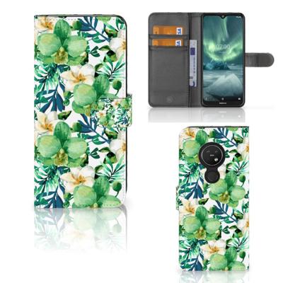 Nokia 7.2 | Nokia 6.2 Hoesje Orchidee Groen