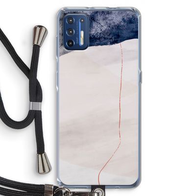 Stone White: Motorola Moto G9 Plus Transparant Hoesje met koord