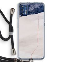 Stone White: Motorola Moto G9 Plus Transparant Hoesje met koord