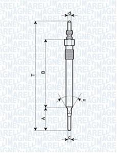 Gloeibougie MAGNETI MARELLI, Spanning (Volt)4,4V, u.a. für VW, Seat, Porsche, Audi, Skoda