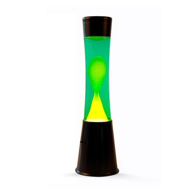 Itotal Lavalamp zwart/groen/geel, 40cm