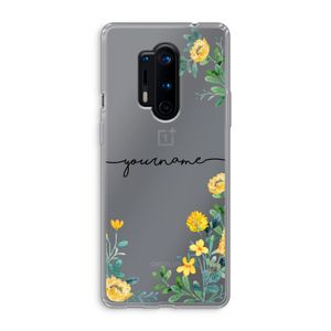 Gele bloemen: OnePlus 8 Pro Transparant Hoesje