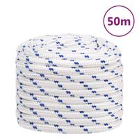 VidaXL Boot touw 20 mm 50 m polypropyleen wit VidaXL Boot touw 20 mm 50 m polypropyleen wit