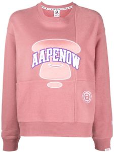 AAPE BY *A BATHING APE® sweat à logo brodé - Rose