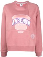 AAPE BY *A BATHING APE® sweat à logo brodé - Rose - thumbnail