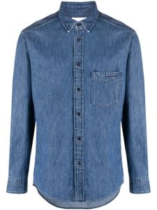 MARANT chemise en jean à logo brodé - Bleu