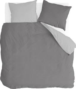 Byrklund Dekbedovertrek Side Way - 200x220 - 100% Katoen - Antraciet / Licht Grijs