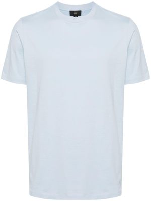 Dunhill t-shirt en coton à logo brodé - Bleu