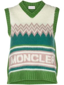 Moncler débardeur à logo en intarsia - Vert