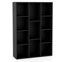 Boekenkast met 11 Vakken Boekenkast Kantoorrek Cube Rek 74 x 24 x 106 cm Zwart Boekenkast met 11 Vakken Boekenkast Kantoorrek Cube Rek 74 x 24 x 106 cm Zwart