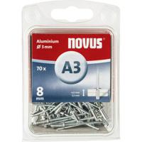 Novus 110055306 Popnagel (Ø x l) 3 mm x 8 mm Aluminium Aluminium 70 stuk(s)