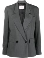 Dorothee Schumacher blazer croisé en laine vierge mélangé - Gris