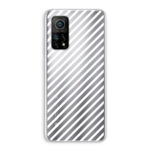Strepen zwart-wit: Xiaomi Mi 10T 5G Transparant Hoesje